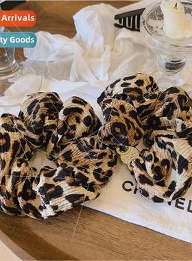 Fall Winter Vintage wind ins leopard print large intestinal