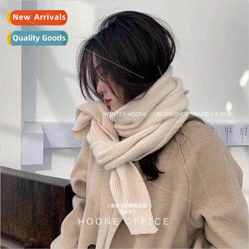 Autumn winter Japanese ins commuter thickened long neck scar