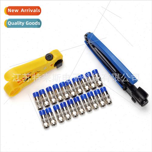 Coaxial Cable Squeeze Head RG59 RG6 Cable TV Crimper Strippe