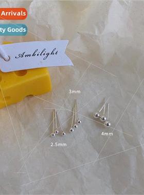 925 silver silver needle to raise ear hole minimalist bean e