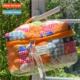 makeup bag large orange students flowers ins Summer Korean