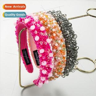 retro crystal headband bands Europe top new skull Hair high