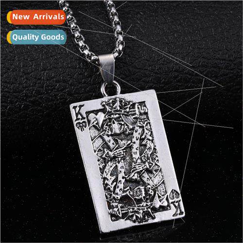 Stainless steel collarbone chain niche nd metal poker pendan