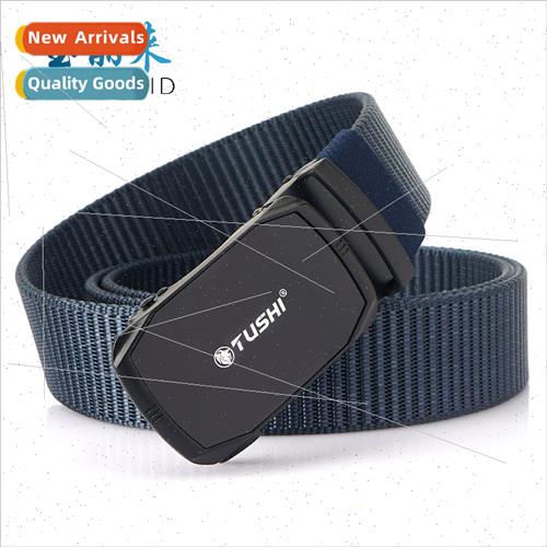 new Men Nylon Canvas Belt Inner Belt Toothless Convenient Au