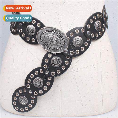 High-class sense retro belt female decorative skirt Europe r
