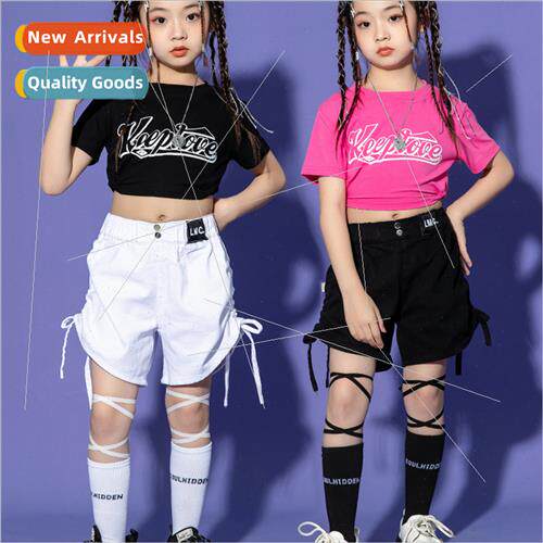 Childrens set dance permance clothing girls hip-hop jazz dan