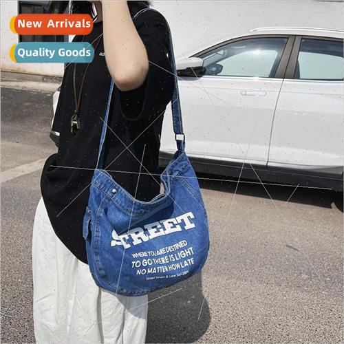 Large-capacy canvas crossbody bag  Korean classroom bag casu