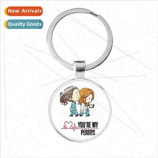 doctor nurse character New alloy cartoon keychain keych cute