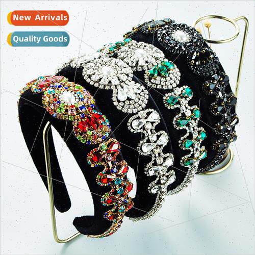 Hair bands craft vintage court rhinestone sponge headband wi