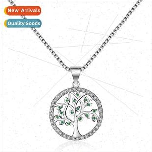 s925 silver pendant women Christmas gift round fashion e lif