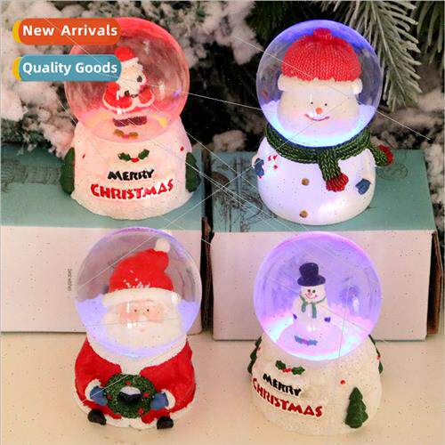 New luminous Christmas old man crystal ball desktop ornament