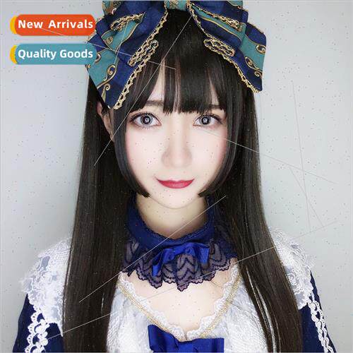 Japan  hair wig female long cosplay princess cut Qi bangs lo