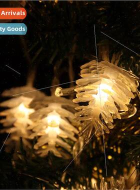 led christmas day pinecone decoration lights string indoor o