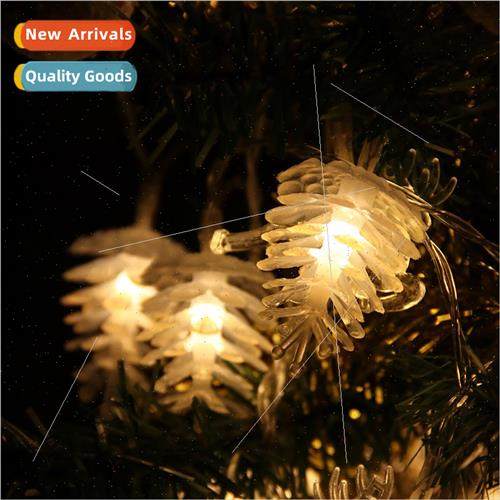 led christmas day pinecone decoration lights string indoor o