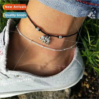 Europe Beach Anklet Elephant Anklet Handmade Braided Anklet