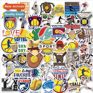 50 Yellow Softball StickersSoftball Stickers Skateboard Guit