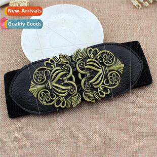 Korea Women Super Wide Waistband Belt Super Tension Chiffon