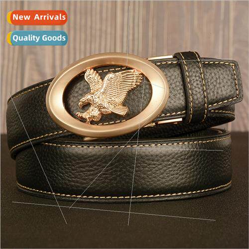 Imation steel buckle eagle wings men automatic buckle belt f