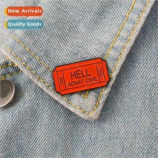 Brooch Creative Badge Drip hell Oil Ticket Jewellery Film
