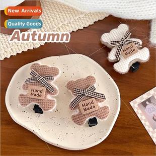 curry system hair color clip bear value bow High plaid