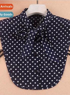 New winter false collars shirt versatile ladies polka dot bo