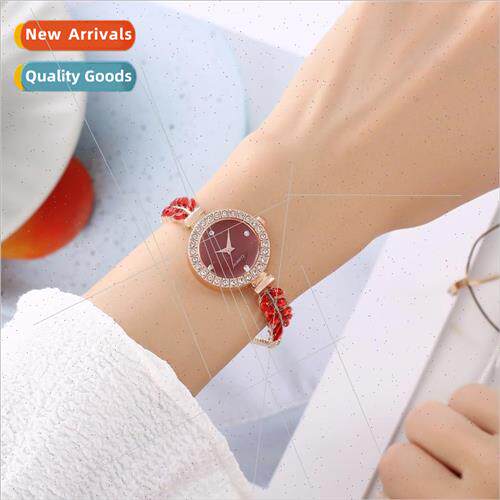 New fashion ladies leaves diamonds bracelet watch students w