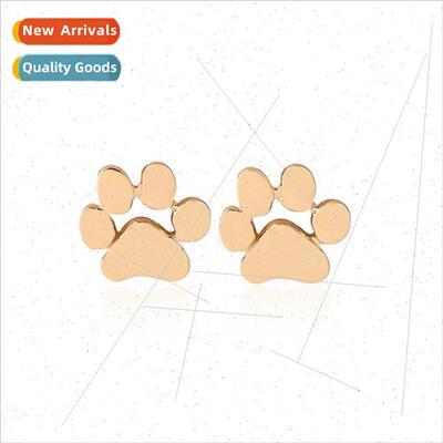 Europe animal cat dog paw hand earrings alloy electroplating