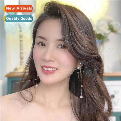 KoreaS925 silver needle pearl earrings love flower earrings