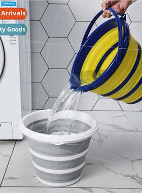 Portable Folding Bucket licone Plastic Car Wash Bucket Kids
