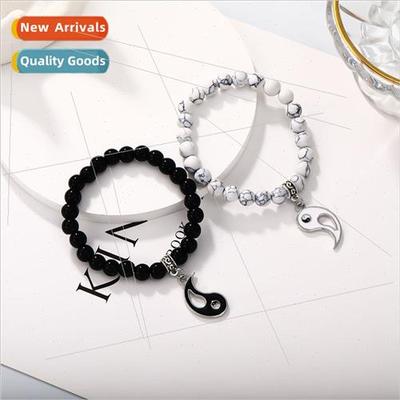 Popular jewelry yin yang gossip taiji couple bracelet simple