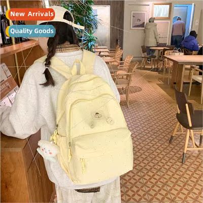 Japan ins lerary solid color schoolbag female campus shoulde