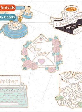 Europe new brooch creative notepad telephone telegraph hundr