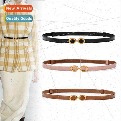 Genuine leather thin belt fashion simple decoration dress su