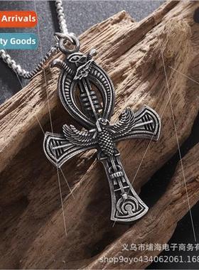Egyptian Cross Tanium Pendant Europe Vintage Stainless Steel