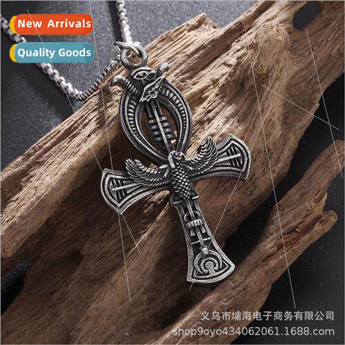Egyptian Cross Tanium Pendant Europe Vintage Stainless Steel
