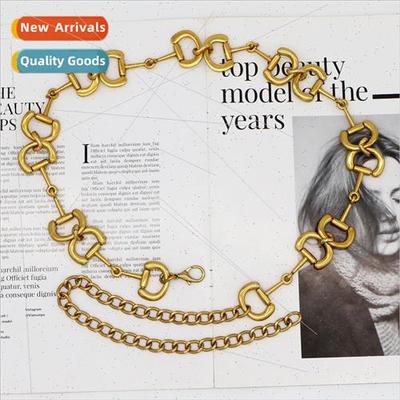 Metal waist chain female summer dresses sub waist closing se