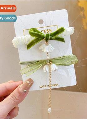 Children Mori Fairy Beauty Hair Rope Spring Bell Orchid Tass