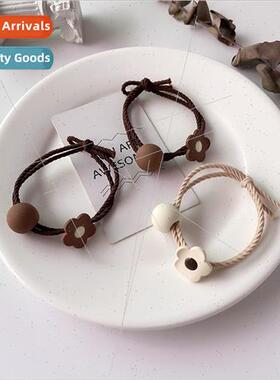 Korea sweet hair band head rope milk curry color system flow
