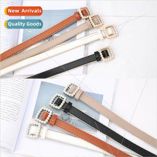New chic Korean metal edge decoration pearl buckle versatile