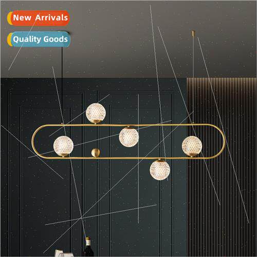 Scandinavian copper living room chandelier simple modern lig