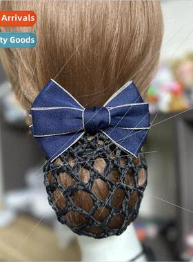 Bow head flower hairnet bank nurse work professional hair cl