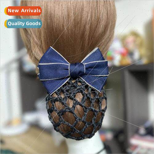 Bow head flower hairnet bank nurse work professional hair cl