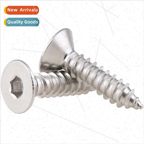 201 stainless steel hexagon socket tapping screws flat head