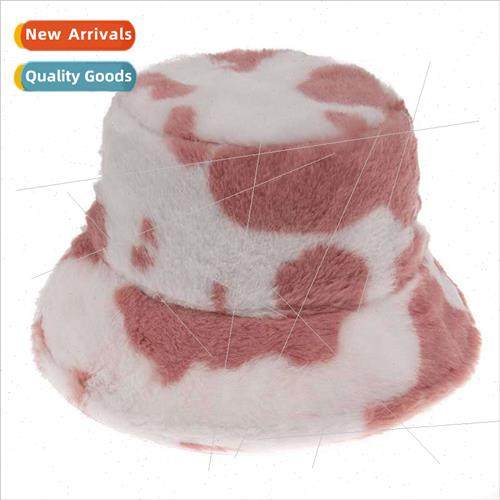 Autumn winter new cow pattern fisherman hat female printing