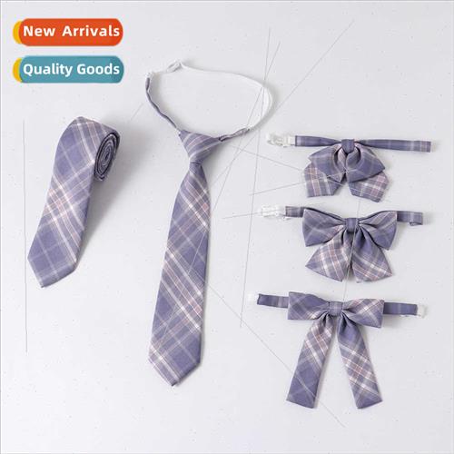 Japan purple smoke s grid bow tie orthodox JK unim bow tie s