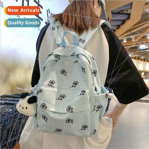 mple fresh shoulder bag personalized printing small flowers