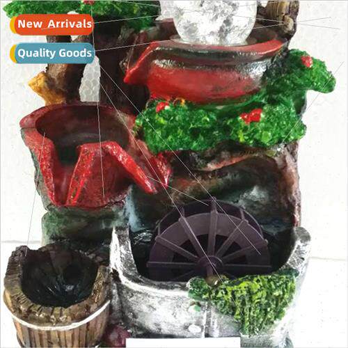 Feng Shui wheel wigwam flower fountain flowing resin crafts
