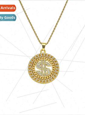Europe American gold necklace hip-hop personalized hipster n