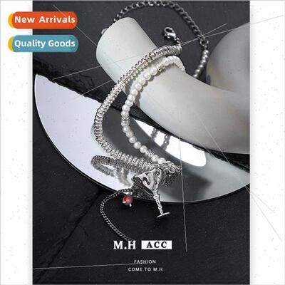 New liquid wine glass tassel necklace female fashion court c