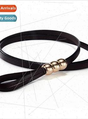 Fall winter new Korean knot leather dress decoration versati